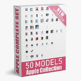 Apple Collection 50 Models 3D